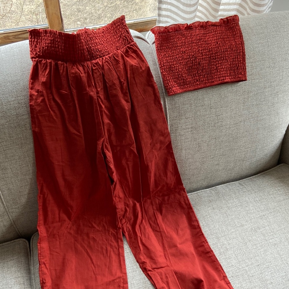 Burnt orange matching set